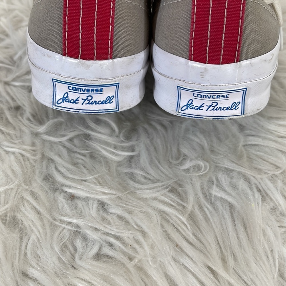Converse Jack Purcell Signature Series CVO Ox Two-Tone RED/GRAY Canvas Unisex - Picture 5 of 12